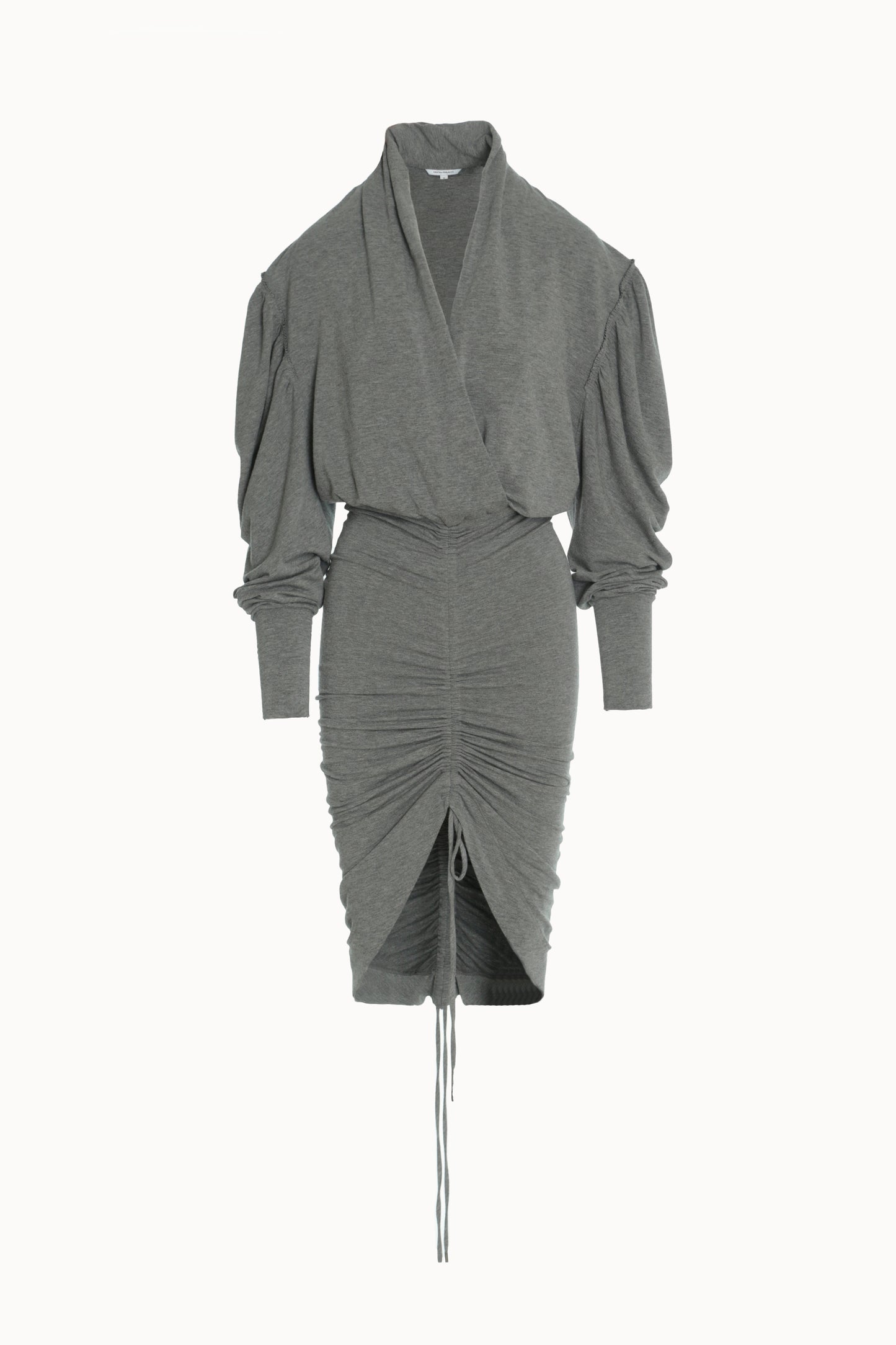 Cashmere Draped-Front Wrap Dress
