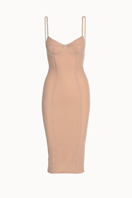Nude Tulle Corset Dress