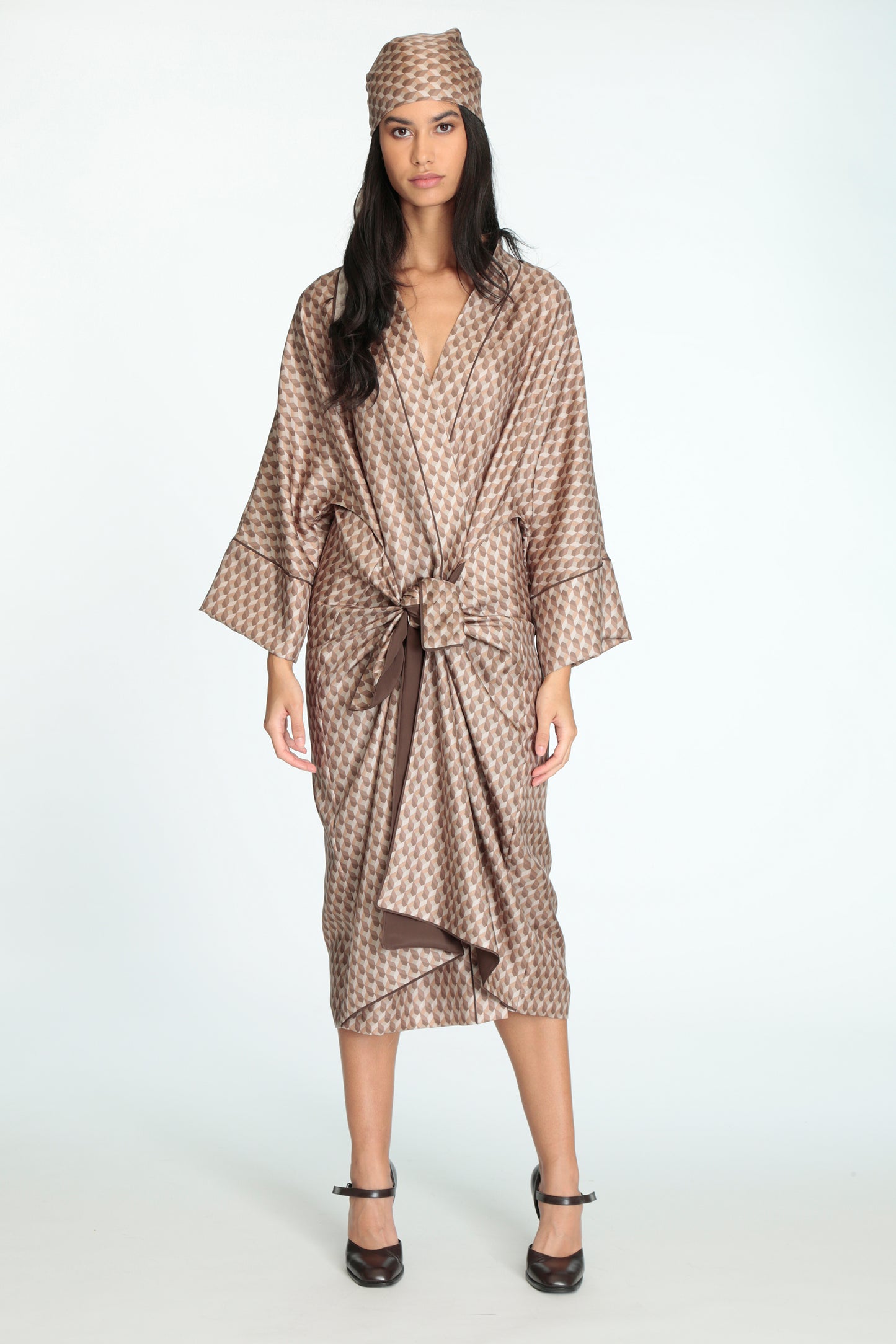 Printed Robe Dress