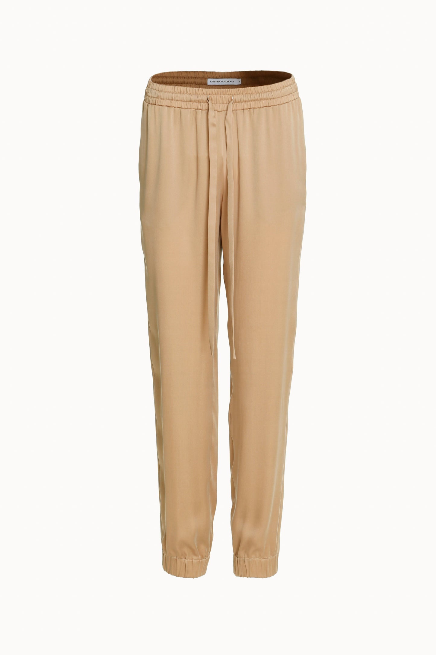 Camel Silk Travel Trousers