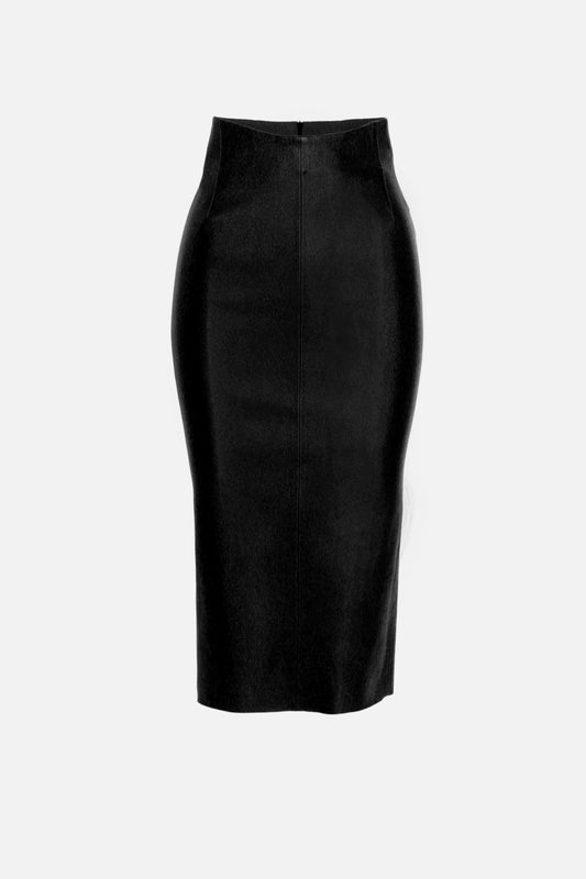 Black Leather Pencil Skirt